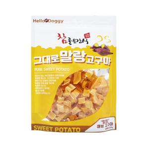 헬로도기 강아지고구마 말랭이 말랑고구마 대용량 큐브형 250g
