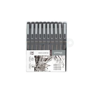 디마스트 전문가용 피그먼트 라이너+브러쉬 10종 블랙