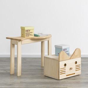 야옹이 피쉬 소나무원목 책상의자세트