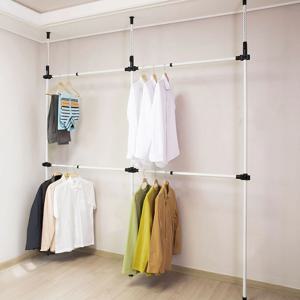 [리퍼]프라임 뉴 원터치 25파이 1단2단3단4단 너비조절 행거 드레스룸  수납 옷걸이