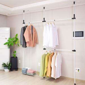 [리퍼] 프라임 원터치 301 선반 너비조절 행거 드레스룸 다용도 수납 옷걸이