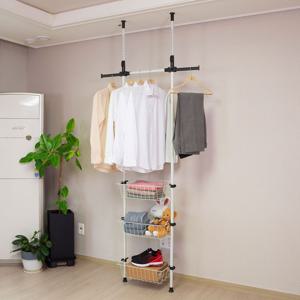 [리퍼]프라임 원터치 NEW 행거 103 선반 드레스룸 다용도 수납 옷걸이