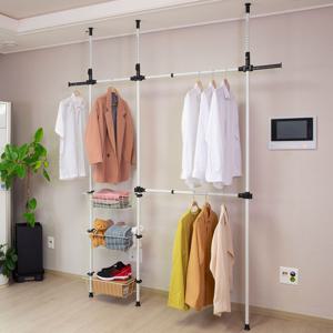 [리퍼]프라임 원터치 NEW 행거 303 선반 드레스룸 다용도 수납 옷걸이