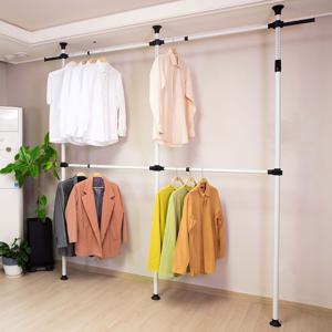 [리퍼]프라임 뉴 원터치 1단~4단 38파이 너비조절 행거 드레스룸 다용도 수납 옷걸이