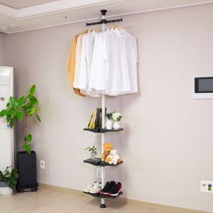 [리퍼]프라임 뉴 원터치 폴 행거 6단/10단 선반 38파이 드레스룸 다용도 수납 옷걸이