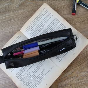 필통 파우치 메쉬 망사 펜슬케이스 여행 화장품 휴대용 심플 블랙 학생