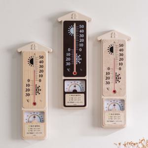 국산 힐링홈 아날로그 온습도계 34cm
