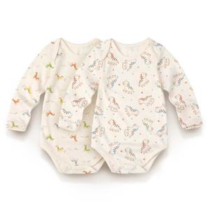 오가닉 신생아 사계절 바디수트2종세트_크레용 아기말