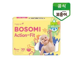 보솜이 액션핏 남녀공용 팬티형 기저귀 대형 30개입 1개