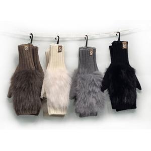 퍼 니트 벙어리 반장갑 롱  겨울용 털 핸드워머 손목토시