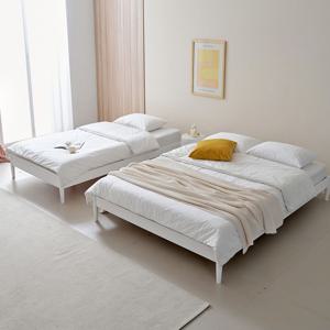 헤이즈 내추럴 우드 무헤드 침대 프레임 프리미엄 홈스타일링 배드 SS Q