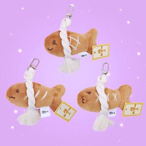 액막이 명태 북어 키링 인형 명주실 차량용 현관 장식 행운 개업 선물 가방고리 10cm