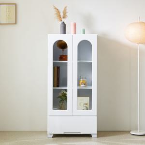 루비온 유리 도어 서랍 유리장 장식장 600 (2color)