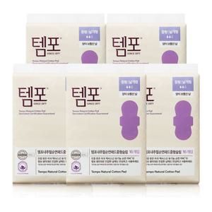 템포 내추럴순면 중형 16개입 x 5팩