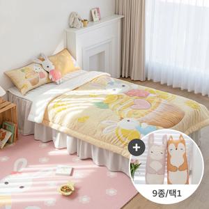 키즈이불 에이미레몬 여름차렵 어린이침구세트 S/SS (아동여름이불+애착인형)