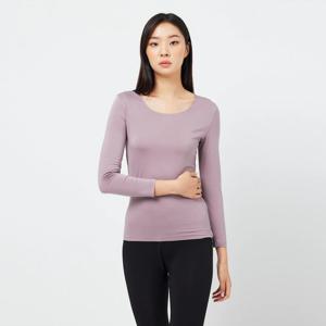 여 JAJU HEAT U넥 긴팔 티셔츠 (4 colors)
