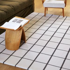 [리퍼] 벨라 그리드 모던 인테리어 워셔블 사계절 거실 러그