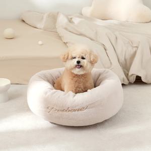 WOW 펫본 보들보들 원형방석 아이보리 M