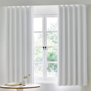 오브제 100% 형상기억 작은창 암막커튼 창문 방한방풍 핀형 2장 세트