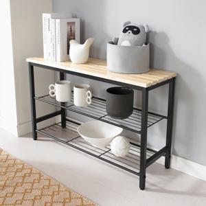 철제다리+원목상판 현관 신발정리대 다용도 받침대 3단 4단