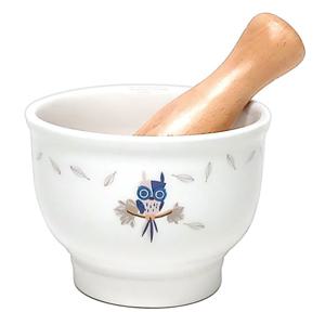 골든벨금속 부엉이 도자기 절구 절구공이 포함 깨갈이 절구통 부엉이절구 2888