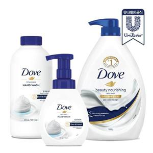 도브 바디워시 1L + 포밍 핸드워시 본품240ml+리필430ml (딥너리싱/피치)