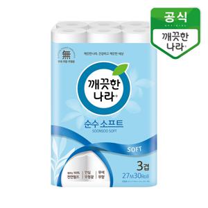 깨끗한나라 순수 소프트 롤티슈 27m 30롤