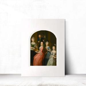 르네상스 빈티지 명화 포스터 거실 현관 카페 인테리어 액자 그림 21x26cm