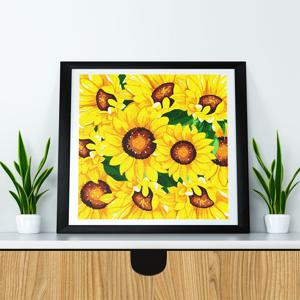 DIY 명화그리기 해바라기 꽃밭 20x20cm