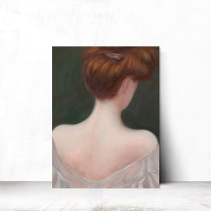 발레리나 유화 질감 포스터 거실 현관 드레스룸 인테리어액자 그림 21x26cm