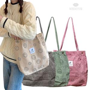 네츄럴스마일 코듀로이 골덴 에코백 데일리백