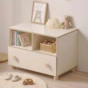 토토리 수납장 낮은 2단 800 침대 옆 수납장 미니 아이방 수납장