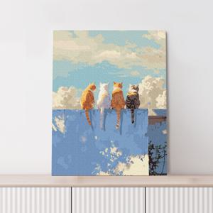 DIY 명화그리기 담벼락 고양이들 40x50cm