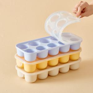 1+1+1 대용량 원형 이중 밀폐 실리콘 이유식 큐브 10구 (초기/중기/후기 겸용)