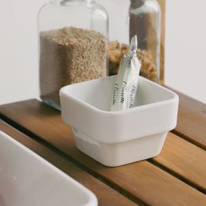 유광 도자기 미니볼 사각접시 소스볼 종지