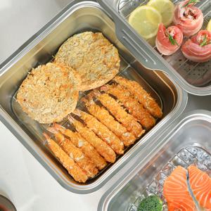 블랑크 스텐 사각 바트 12P 세트 풀바트 스텐통 밧드