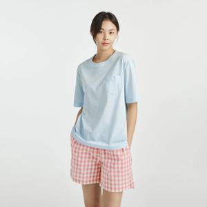 UNI 체크 4부 팬츠 상하의 세트 (4 colors)