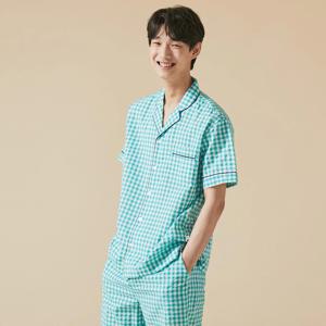 남 오가닉 코튼 시어서커 5부 파자마상하세트