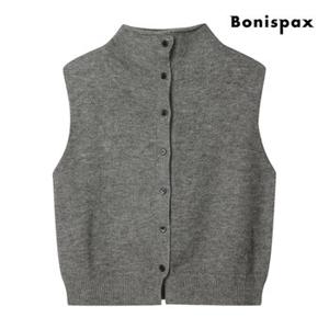 버튼 포인트 모크넥 니트 베스트 (XP9VT001M0)
