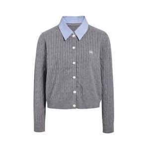 JJ지고트 시그니처 카라 레이어드 케이블 가디건 GRAN1PO171