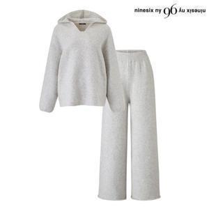 나인식스뉴욕 후드 오버핏 니트 밴딩 팬츠 셋업 (NP4OW001L0)