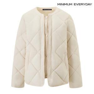 미니멈 [미니멈 에브리데이]레이어드 버튼 퀼팅 패딩 점퍼 (EB4JJ007D)