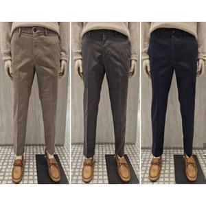 올젠 2025FW 남성 캐주얼 워싱 조직감 면스판 팬츠 ZF4P1202 3종택1