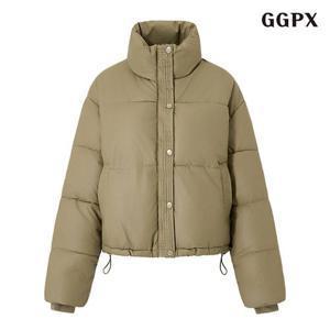 GGPX 하이넥 캐쥬얼 베이직 스트링 긴팔 패딩 점퍼 (GODJJ009D)