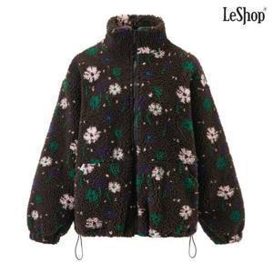 플라워 양털 시어링 플리스 집업 퍼 자켓 (DP4JK017A)