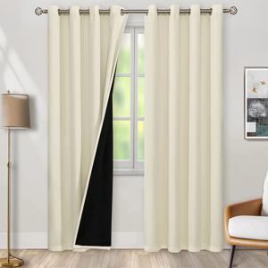 TEMU 스프링 아시아 스피닝 블랙 필름 풀 커튼, 아이언 링, 실내, 1개, 120g