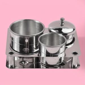 TEMU 3개 세트 네일 소독 스탠스틸 컵 매니큐어 아크릴 파우더 정리 트레이 네일 브러쉬 홀더 소독 컵 3개 탱크