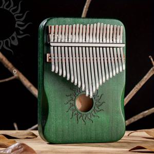 TEMU 21 Key Kalimba 악기 초보자를위한 사운드 홀이있는 풀 우드 메이플 Kalimba Eid Al-Adha Mubarak