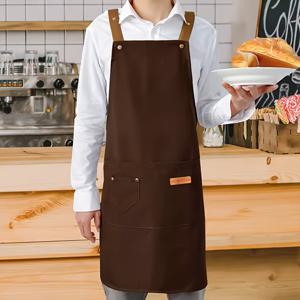 TEMU 남녀 공용 조절 가능한 방수 및 방유 주방용 요리사 웨이터 바비큐 미용사 성인용 주머니 앞치마