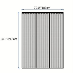 TEMU CHUANGWEN 자석 방충망 - 강력한 자석 잠금, 드릴 없이 간편 설치, 차고, 파티오, 도어용 방충 및 사생활 보호 장벽 - 이중문, 차고 문, 도어 호환 - 쉬운 설치, 모던 블랙 마감